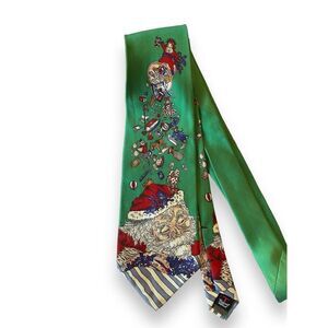 ROBERT TALBOTT SANTA CLAUS Christmas HAND SEWN Silk Tie